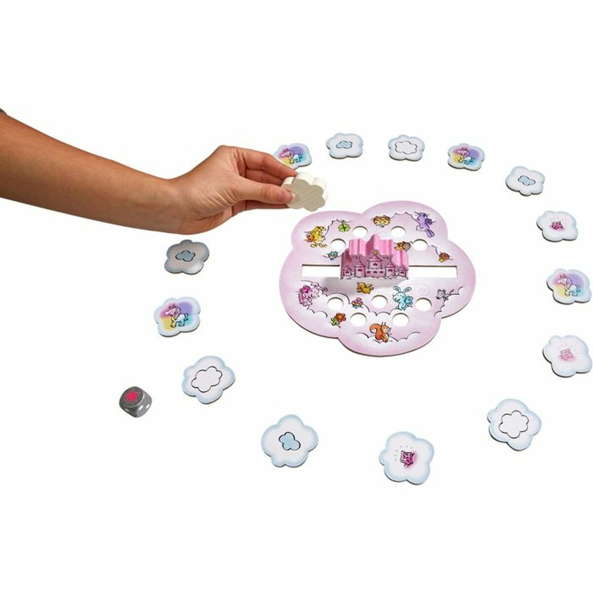 Joc de Masă HABA Unicorn Glitterluck Cloud Stacking - Jucarii si jocuri, Jocuri și accesorii