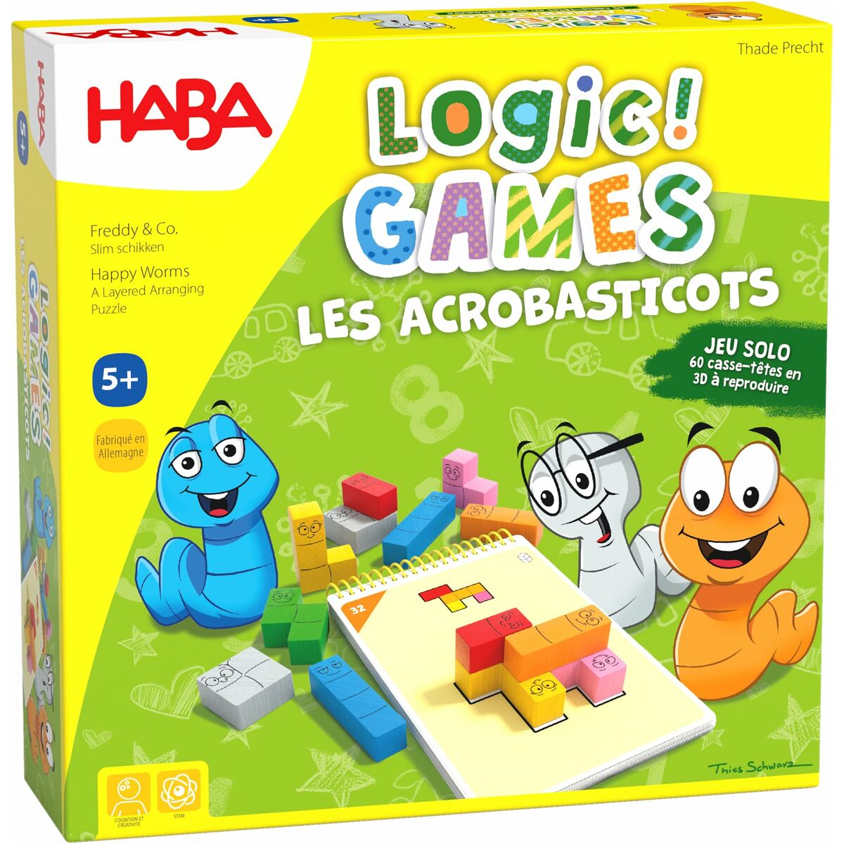 Joc de Masă HABA Logic Games - Happy Worms - Jucarii si jocuri, Jocuri și accesorii