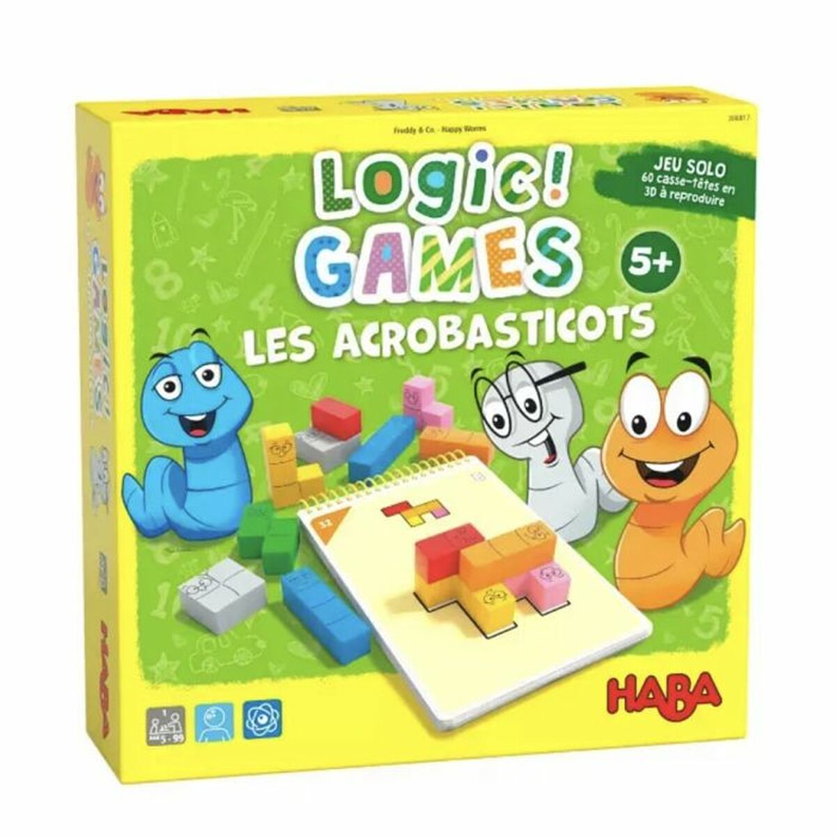 Joc de Masă HABA Logic Games - Happy Worms - Jucarii si jocuri, Jocuri și accesorii