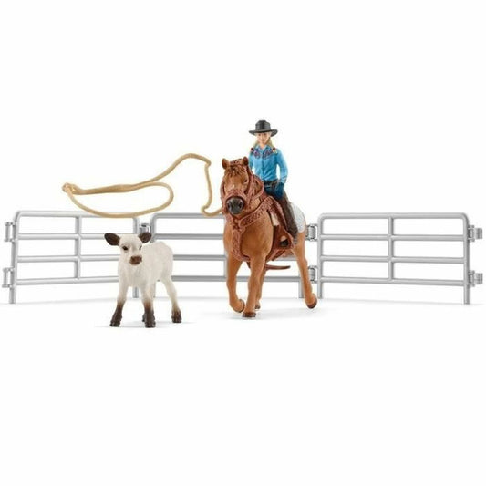 Playset Schleich Cowgirl Team Roping Fun - Jucarii si jocuri, Păpuși și figurine