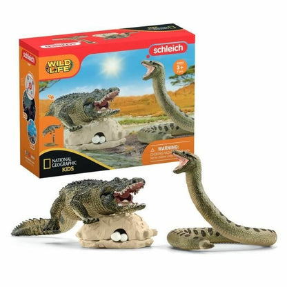 Playset Schleich Alligator/Anaconda Duel Set 4 Piese - Jucarii si jocuri, Păpuși și figurine