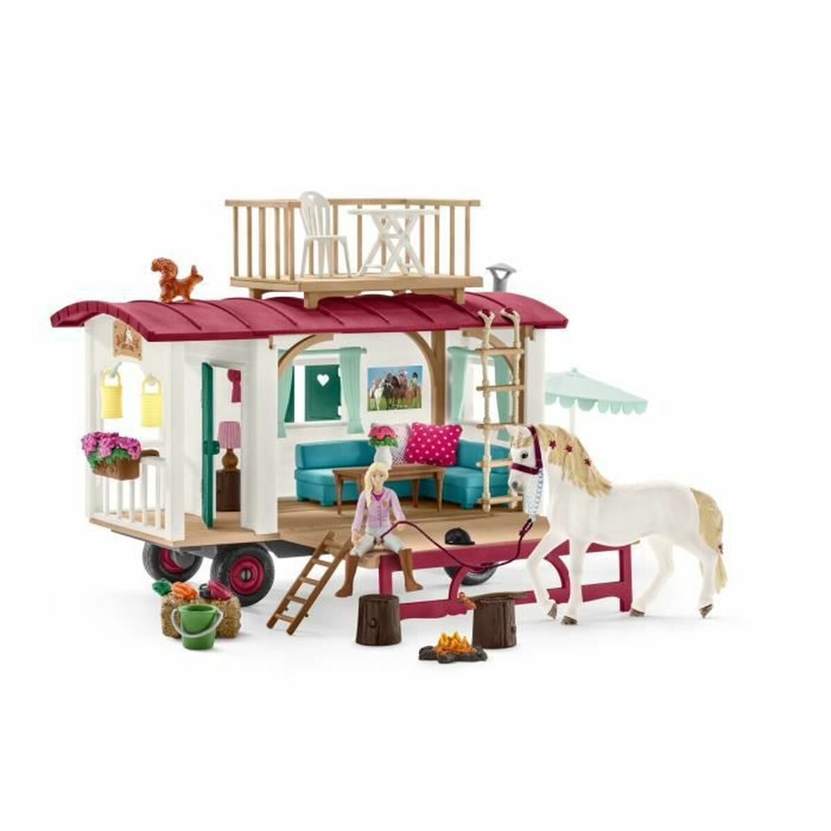 Casă în Miniatură Schleich Caravan for secret club meetings - Jucarii si jocuri, Păpuși și accesorii