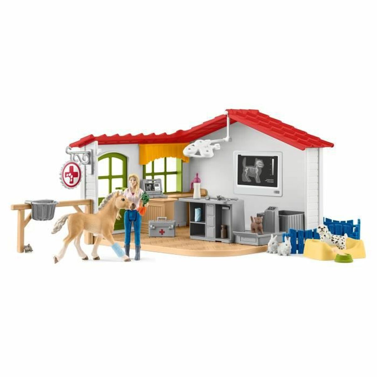 Playset Schleich Veterinarian practice with pets - Jucarii si jocuri, Păpuși și figurine