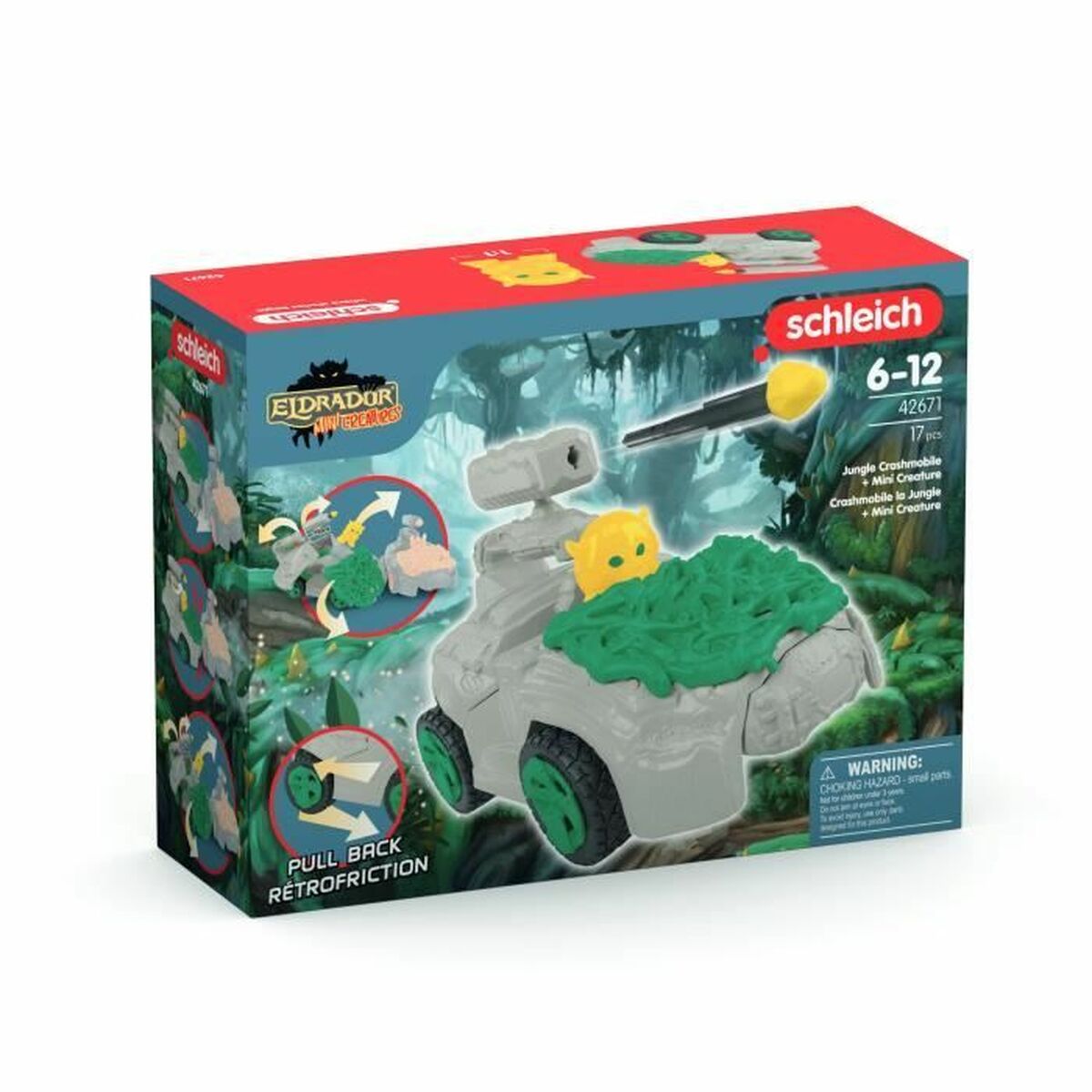 Playset Schleich Jungle Crashmobile with Mini Creature 17 Piese - Jucarii si jocuri, Păpuși și figurine
