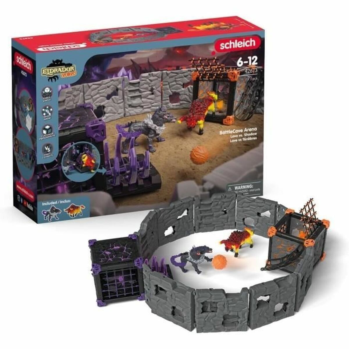 Playset Schleich BattleCave Arena Lava vs Darkness - Jucarii si jocuri, Păpuși și figurine