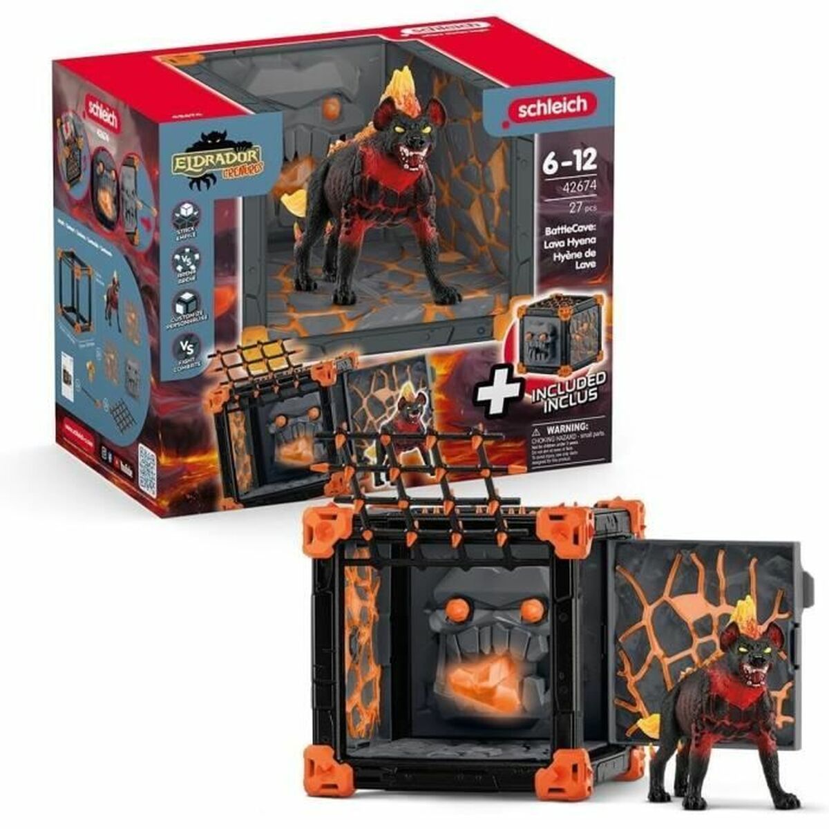 Playset Schleich BattleCave Lava Hyena - Jucarii si jocuri, Păpuși și figurine