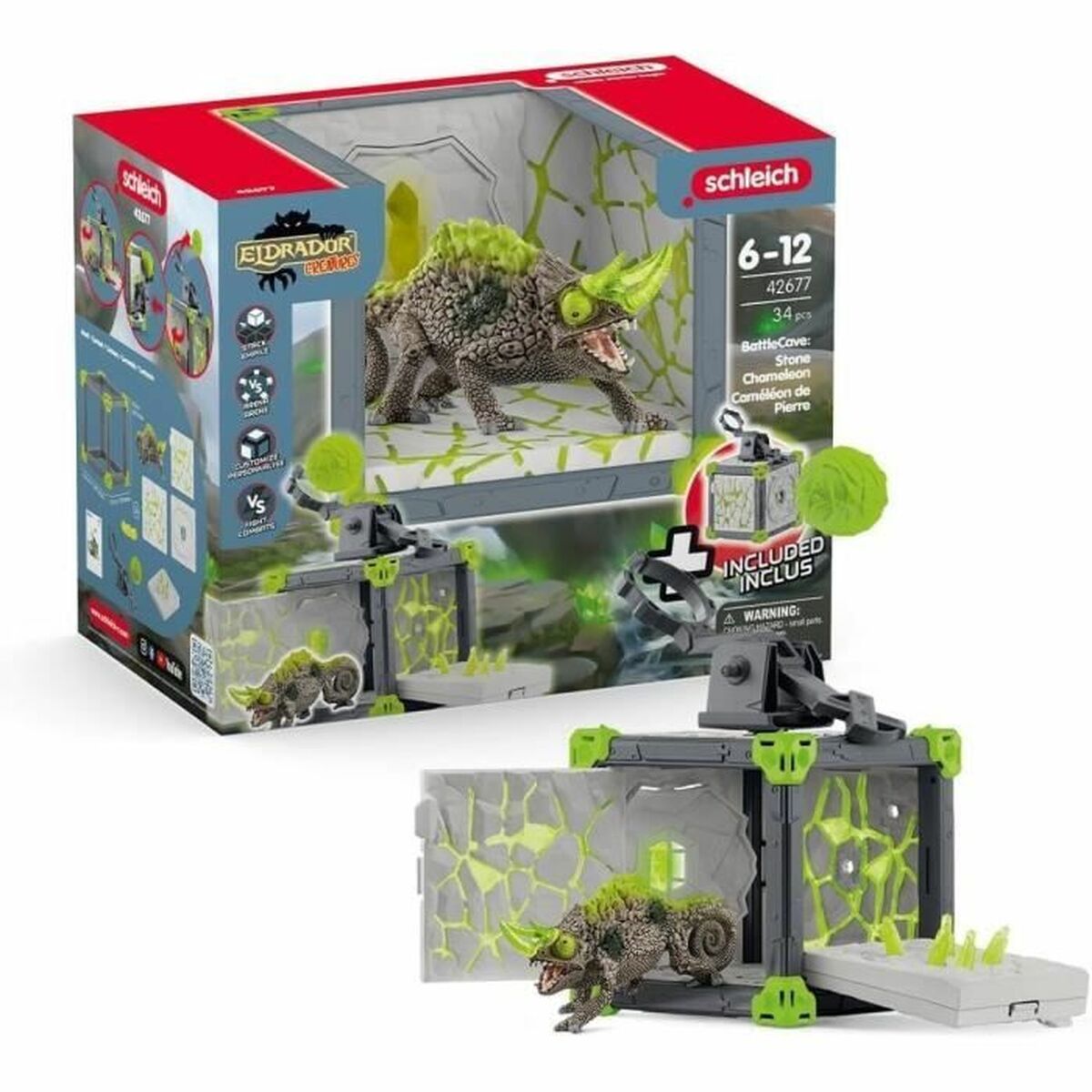 Playset Schleich Camaleón de piedra de BattleCave - Jucarii si jocuri, Păpuși și figurine