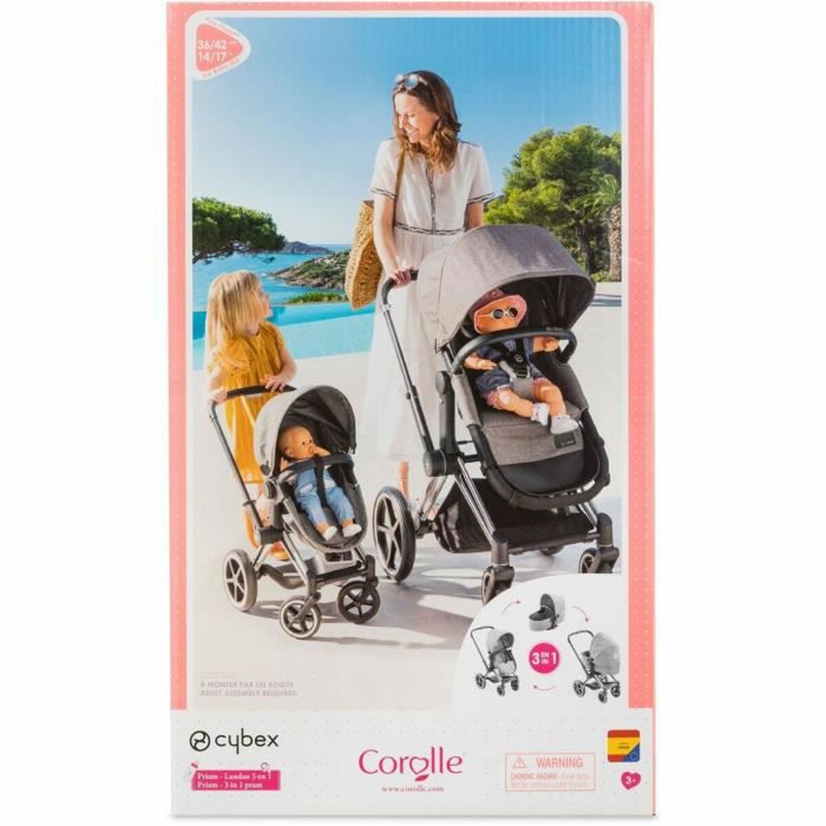Cărucior pentru Păpuși Corolle Cybex 3 in1 Pram (62 x 70 x 40,5 cm) - Jucarii si jocuri, Păpuși și accesorii