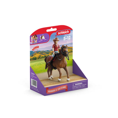 Playset Schleich Horse Club 42711 Hannah & Cayenne - Jucarii si jocuri, Păpuși și figurine