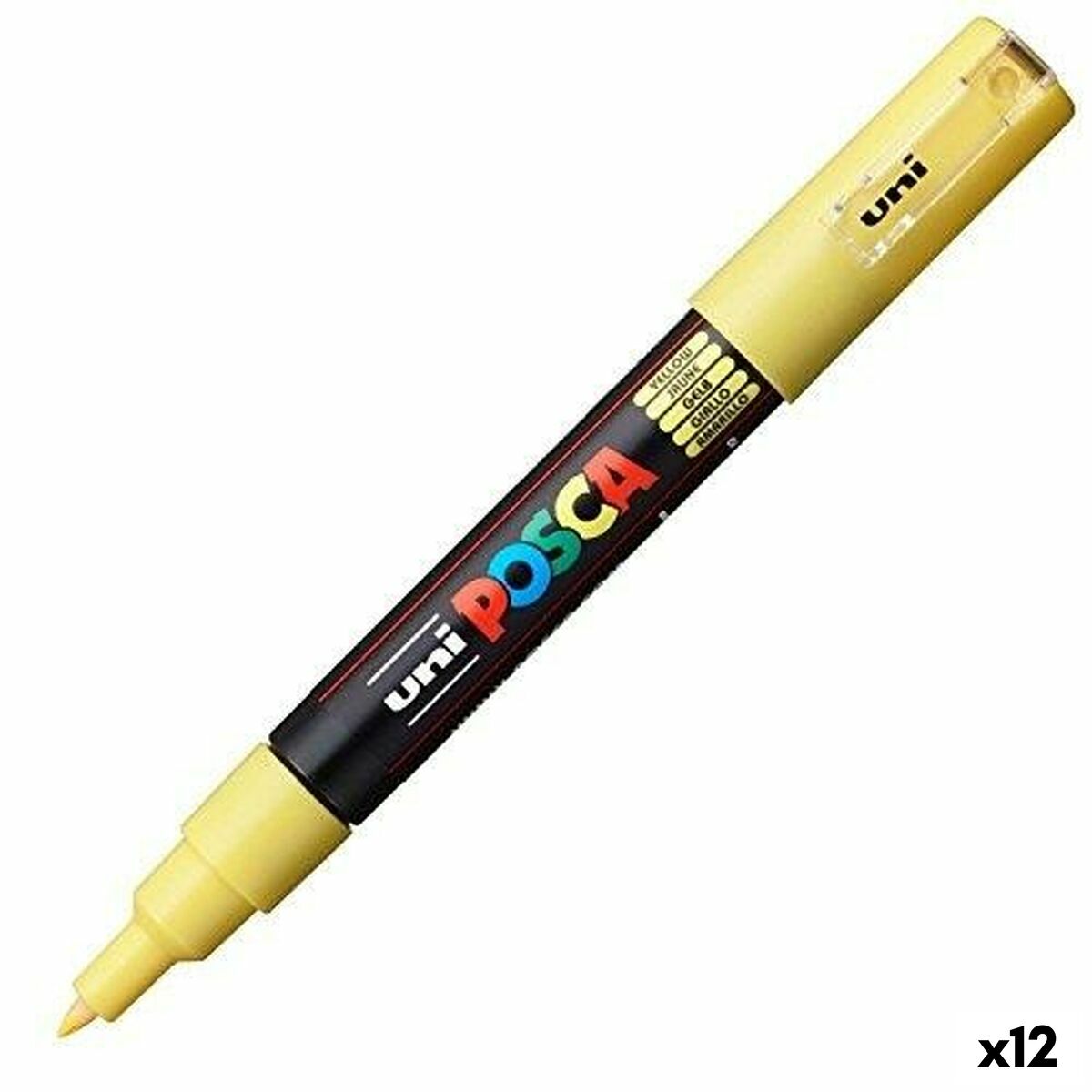 Cariocă POSCA PC-1M Galben (6 Unități) (12 Unități) - Birou și papetărie, Pixuri, creioane și articole de scris