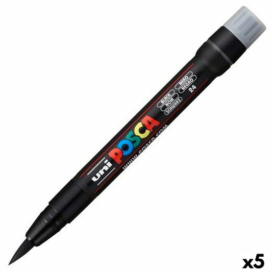 Carioci POSCA PCF-350 Negru (5 Unități) - Birou și papetărie, Pixuri, creioane și articole de scris