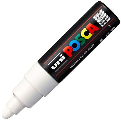 Carioci POSCA PC-7M Alb (6 Unități) - Birou și papetărie, Pixuri, creioane și articole de scris