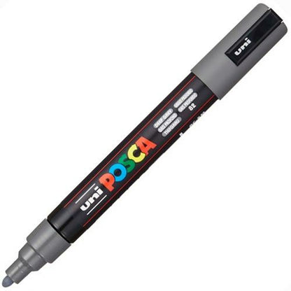 Marcaj de vopsea acrilică POSCA PC-5M Gri închis 1,8-2,5 mm (6 Unități) - Birou și papetărie, Pixuri, creioane și articole de scris