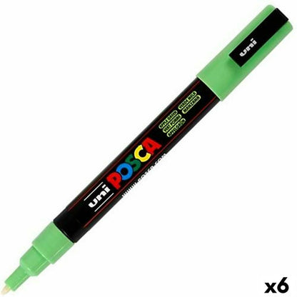 Marcaj de vopsea acrilică POSCA PC-3M Verde deschis 0,9-1,3 mm (6 Unități) - Birou și papetărie, Pixuri, creioane și articole de scris