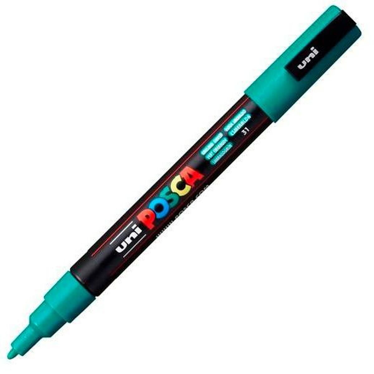 Cariocă POSCA PC-3M Verde Smarald (6 Unități) - Birou și papetărie, Pixuri, creioane și articole de scris