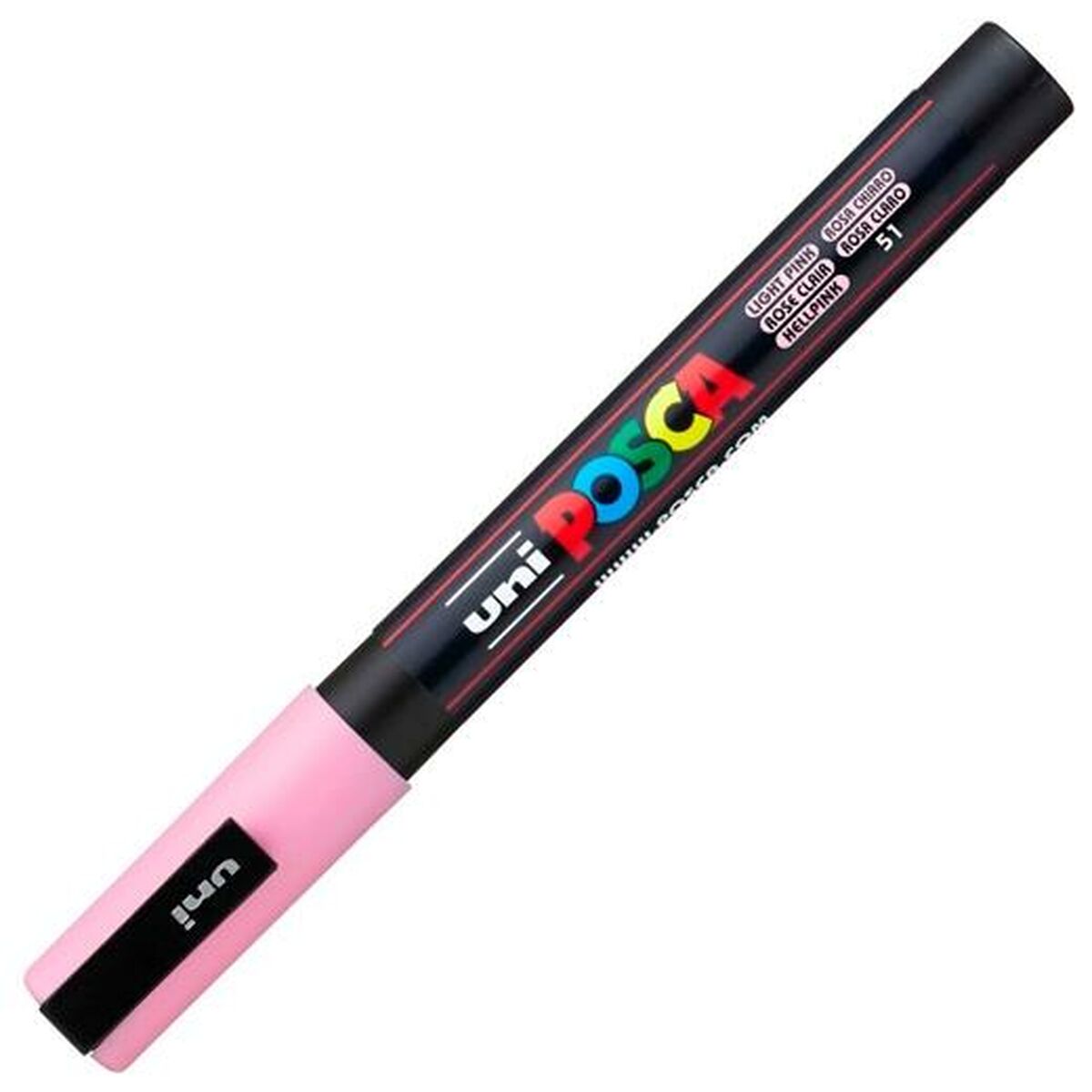 Marcaj de vopsea acrilică POSCA PC-3M Roz deschis 0,9-1,3 mm (6 Unități) - Birou și papetărie, Pixuri, creioane și articole de scris