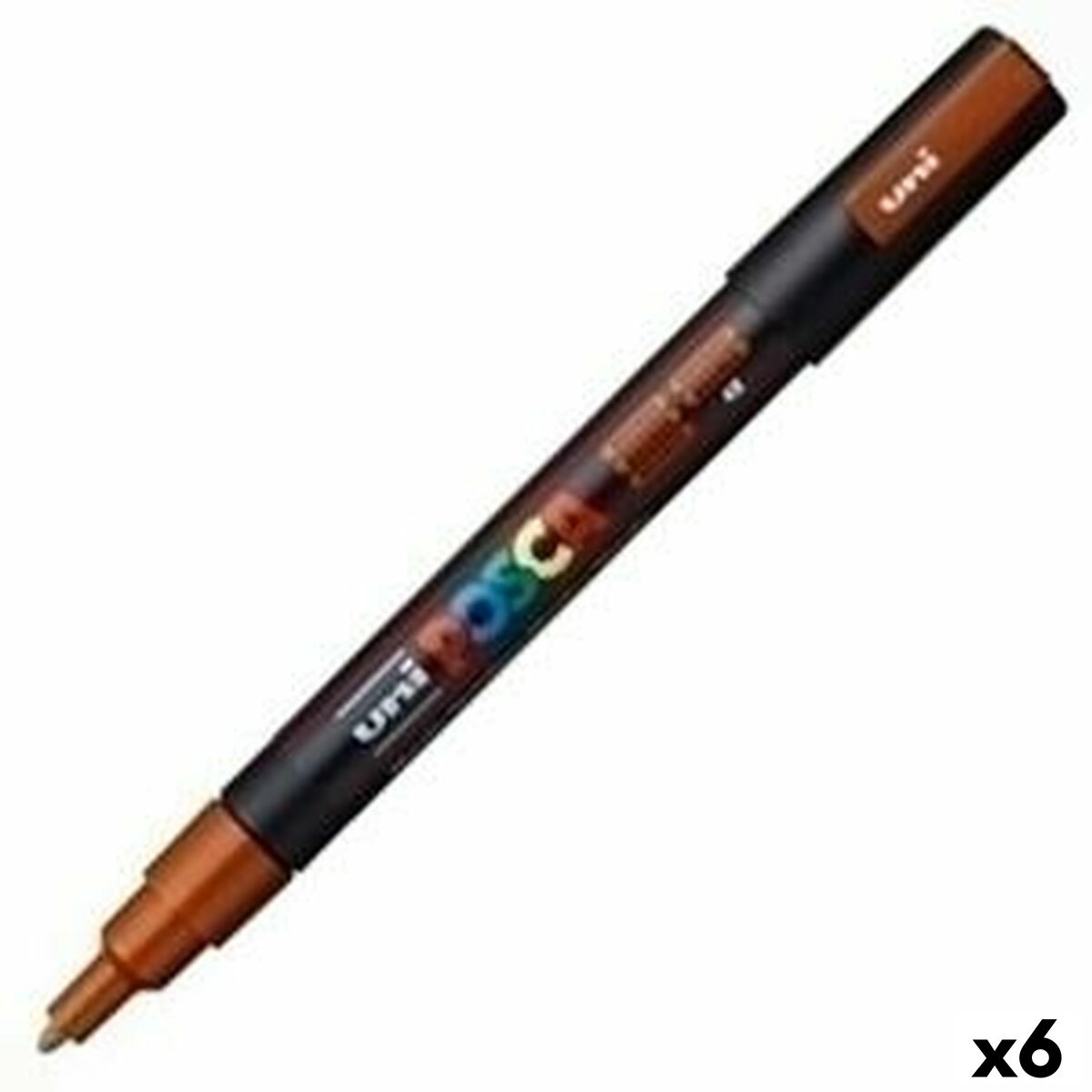Marcaj de vopsea acrilică POSCA PC-3M Bronz 0,9-1,3 mm (6 Unități) - Birou și papetărie, Pixuri, creioane și articole de scris