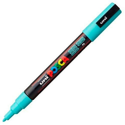 Cariocă POSCA PC-3M Verde Turcoaz (6 Unități) - Birou și papetărie, Pixuri, creioane și articole de scris