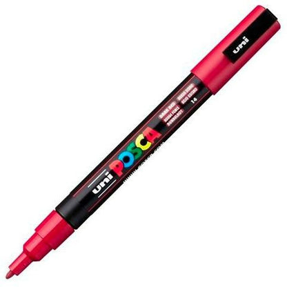 Cariocă POSCA PC-3M Roșu Închis (6 Unități) - Birou și papetărie, Pixuri, creioane și articole de scris