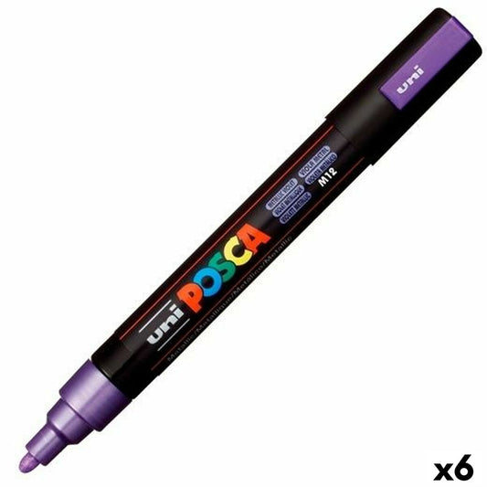 Cariocă POSCA PC-5M Violet (6 Unități) - Birou și papetărie, Pixuri, creioane și articole de scris