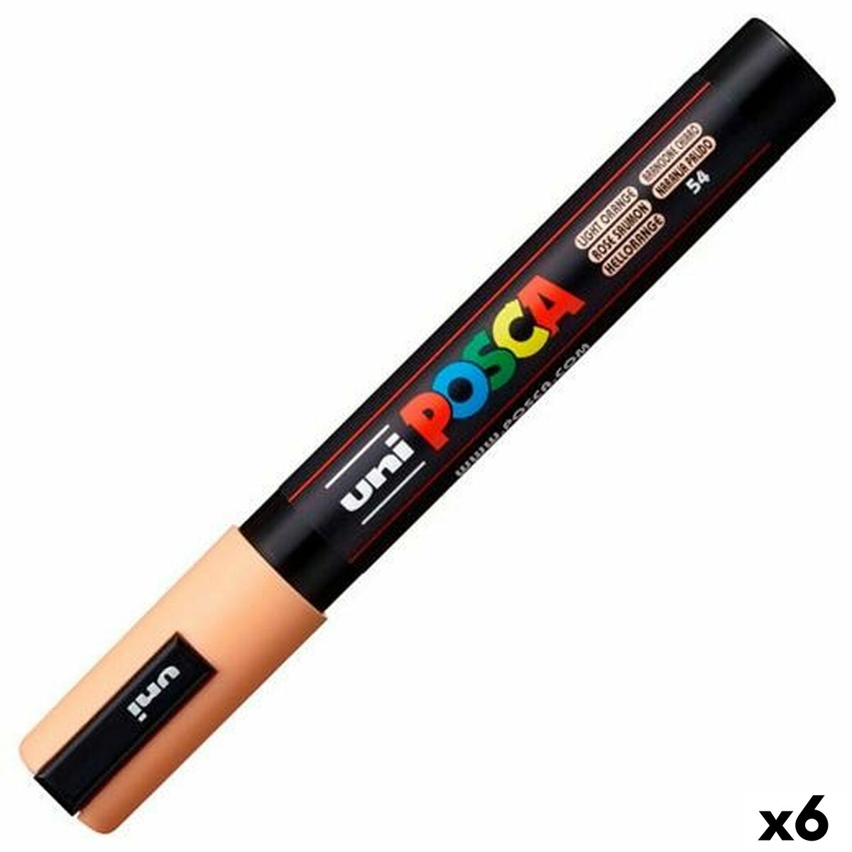Carioci POSCA PC-5M Portocaliu (6 Unități) - Birou și papetărie, Pixuri, creioane și articole de scris