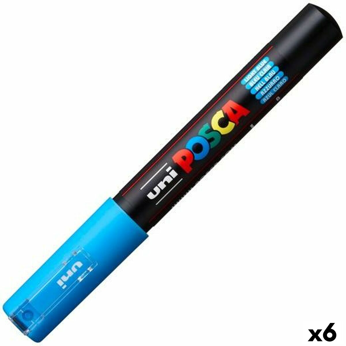 Cariocă POSCA PC-1M Albastru Albastru deschis (6 Unități) - Birou și papetărie, Pixuri, creioane și articole de scris