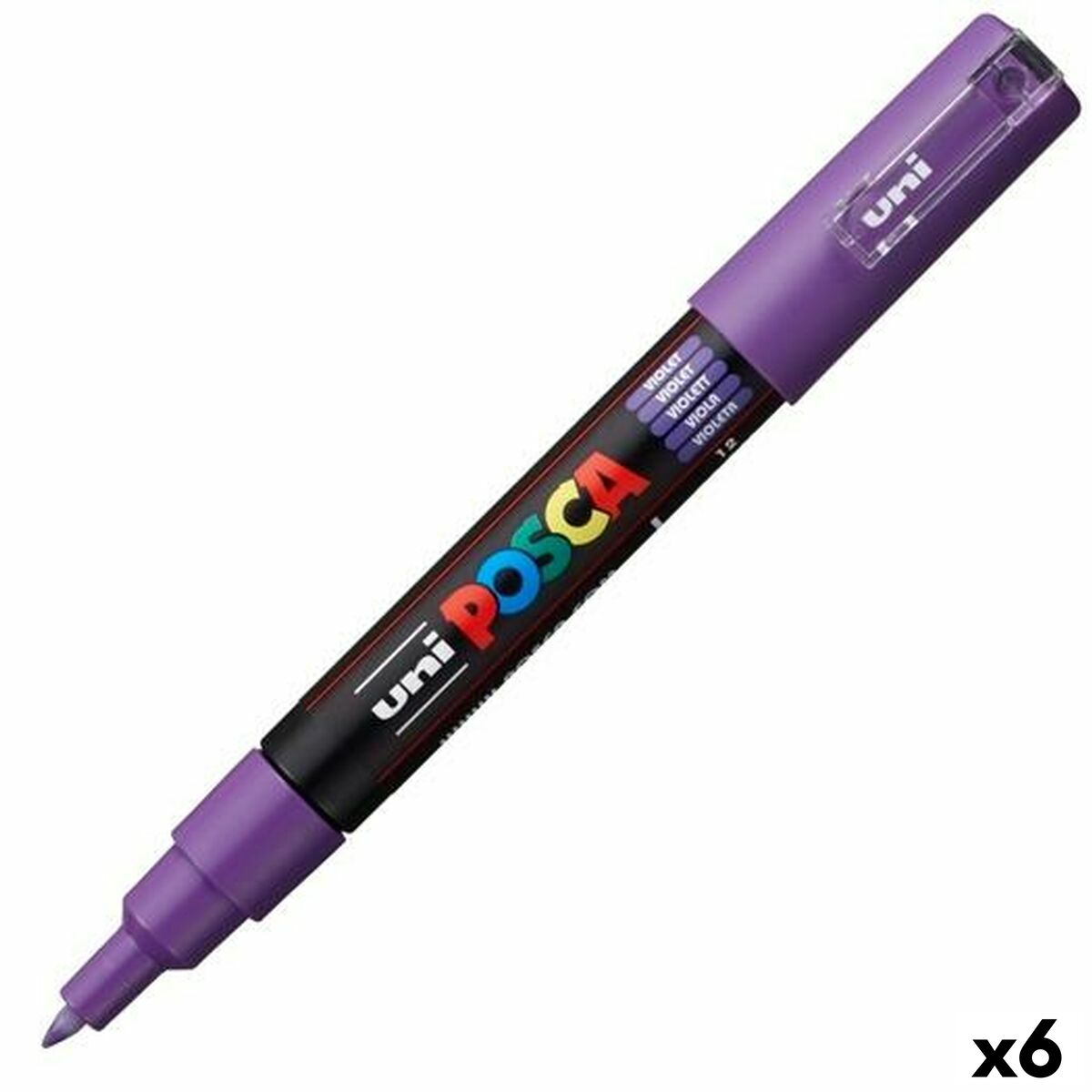 Carioci POSCA PC-1M Violet (6 Unități) - Birou și papetărie, Pixuri, creioane și articole de scris