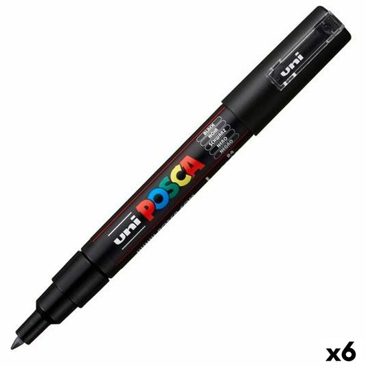 Cariocă POSCA PC-1M Negru (6 Unități) - Birou și papetărie, Pixuri, creioane și articole de scris