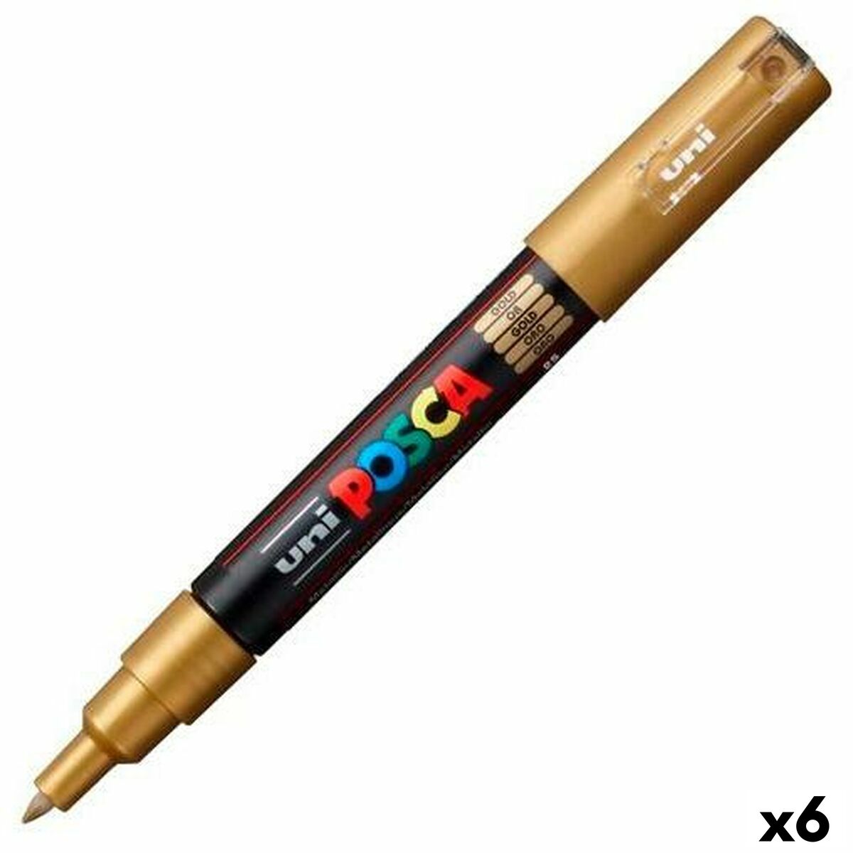 Carioci POSCA PC-1M Auriu* (6 Unități) - Birou și papetărie, Pixuri, creioane și articole de scris