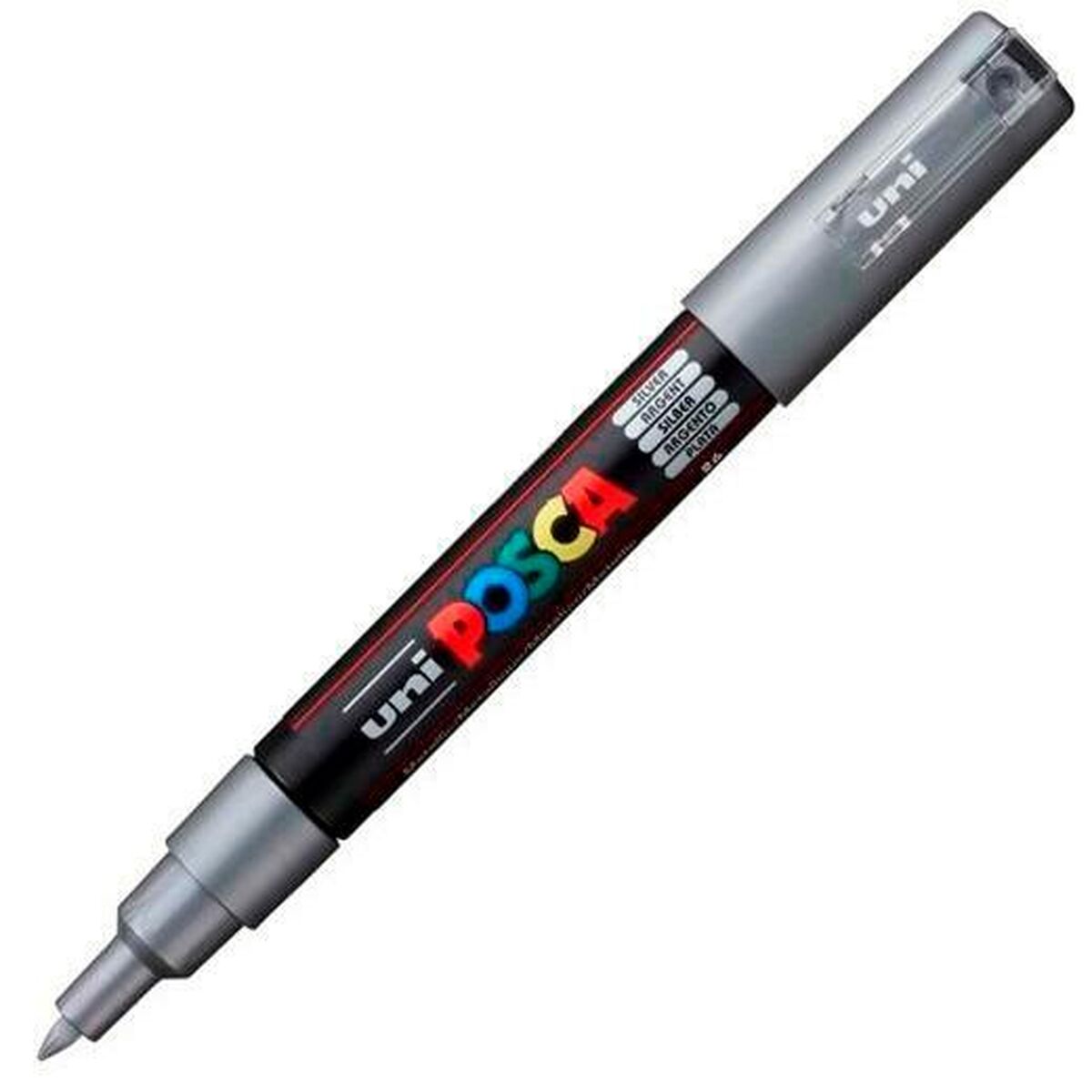 Carioci POSCA PC-1M Argintiu (6 Unități) - Birou și papetărie, Pixuri, creioane și articole de scris