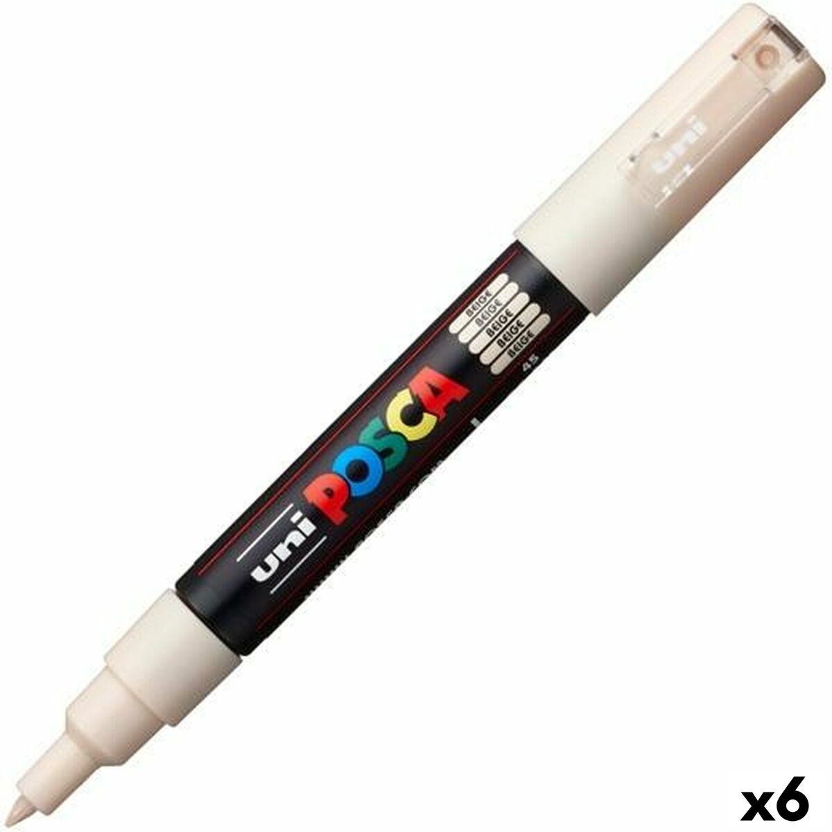Marcaj de vopsea acrilică POSCA PC-1M 0,7 mm Bej (6 Unități) - Birou și papetărie, Pixuri, creioane și articole de scris