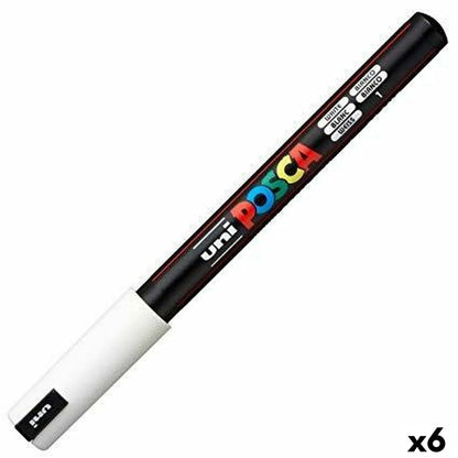 Carioci POSCA PC-1MR Alb (6 Unități) - Birou și papetărie, Pixuri, creioane și articole de scris