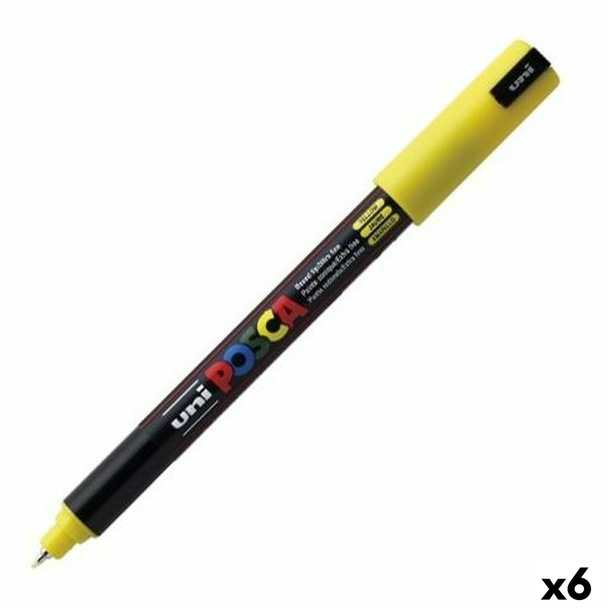 Carioci POSCA PC-1MR Galben (6 Unități) - Birou și papetărie, Pixuri, creioane și articole de scris