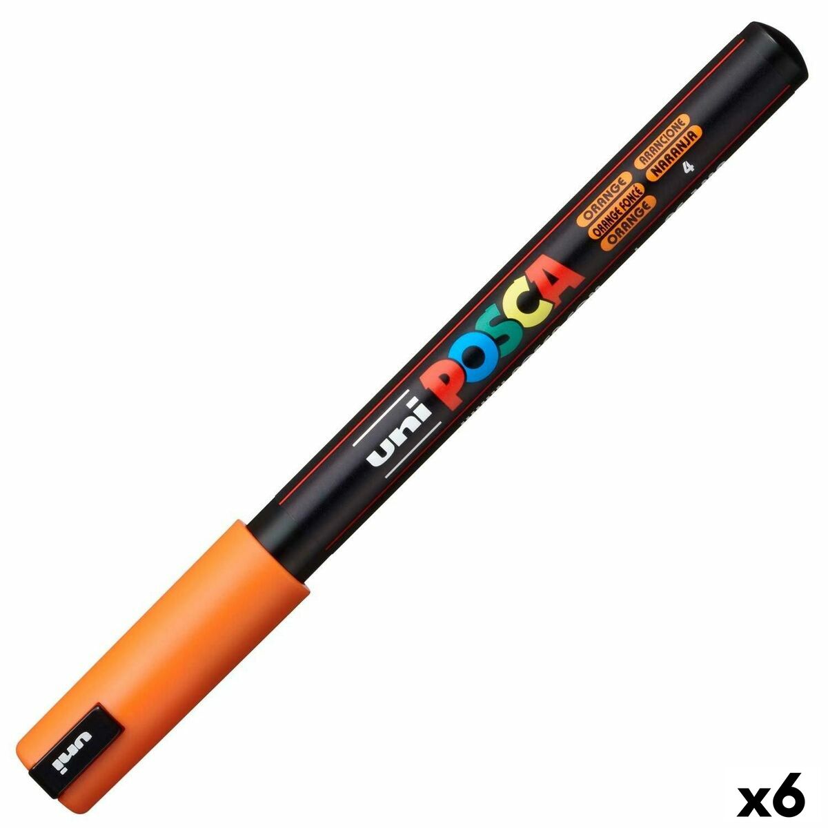 Carioci POSCA PC-1MR Portocaliu (6 Unități) - Birou și papetărie, Pixuri, creioane și articole de scris