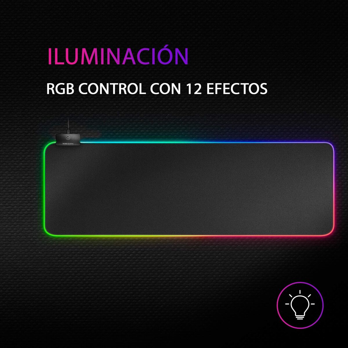 Covoraș Gaming cu Iluminat LED Mars Gaming MMPRGB2 Negru - Tehnică de calcul, Accesorii