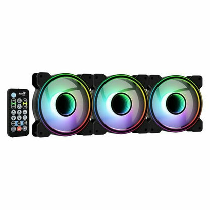Ventilator de Unitate Aerocool Mirage 12 ARGB Pro 12V Ø 12 cm (3 Unități) (3 pcs) - Tehnică de calcul, Componente