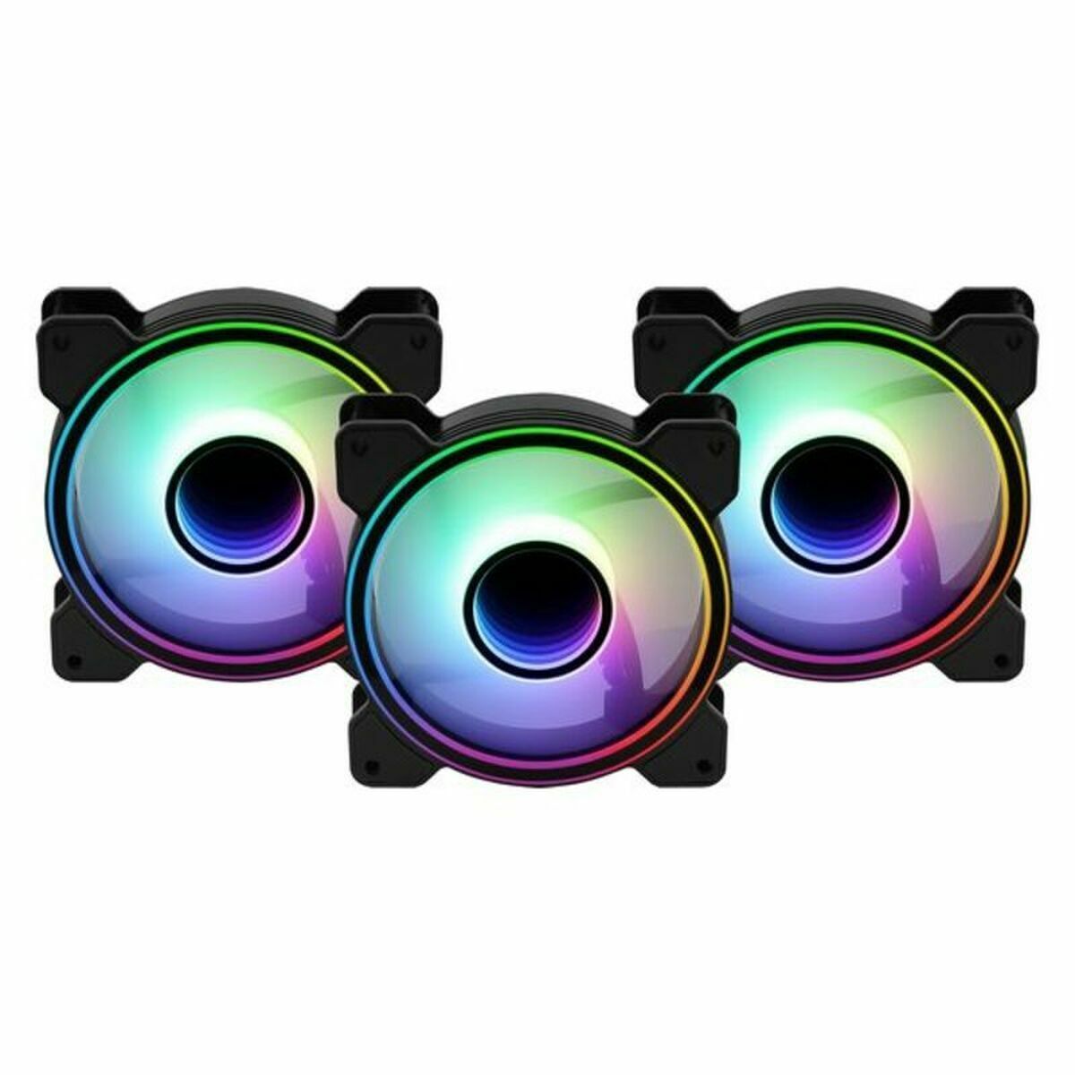 Ventilator de Unitate Aerocool Mirage 12 ARGB Pro 12V Ø 12 cm (3 Unități) (3 pcs) - Tehnică de calcul, Componente