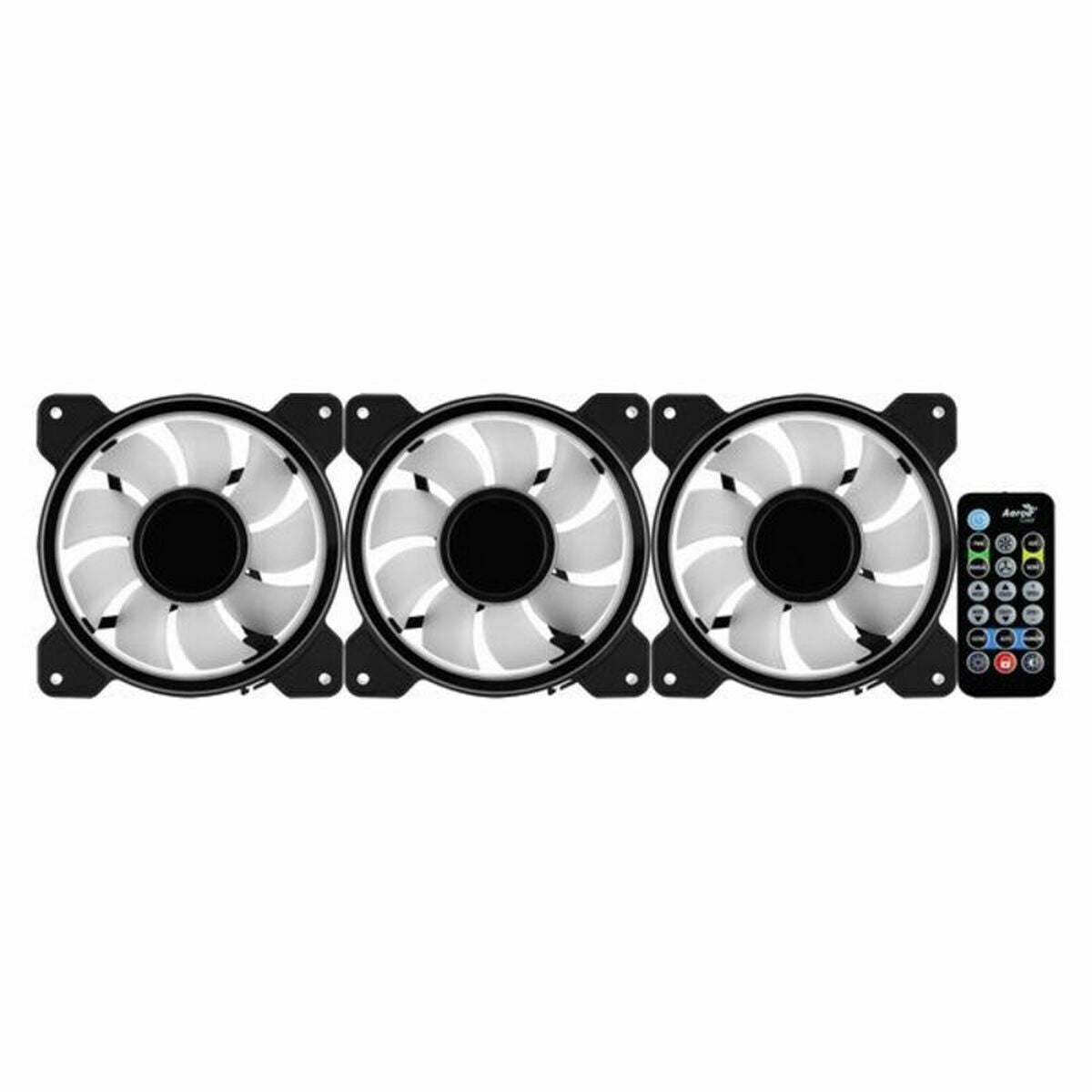Ventilator de Unitate Aerocool Mirage 12 ARGB Pro 12V Ø 12 cm (3 Unități) (3 pcs) - Tehnică de calcul, Componente