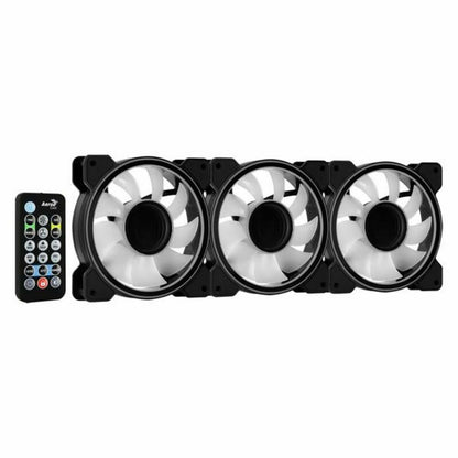 Ventilator de Unitate Aerocool Mirage 12 ARGB Pro 12V Ø 12 cm (3 Unități) (3 pcs) - Tehnică de calcul, Componente