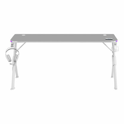 Birou Mars Gaming MGDXLRGBW LED RGB Alb Oțel 160 x 60 cm - Acasă și bucătărie, Mobilă