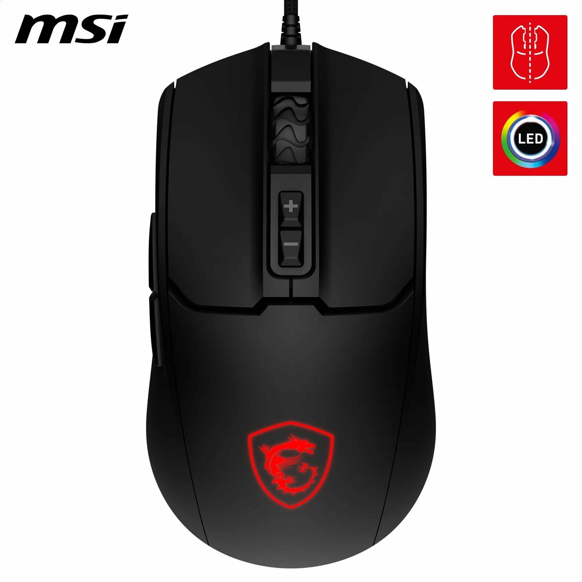 Mouse MSI FORGE GM100 Negru 6400 dpi - Tehnică de calcul, Accesorii