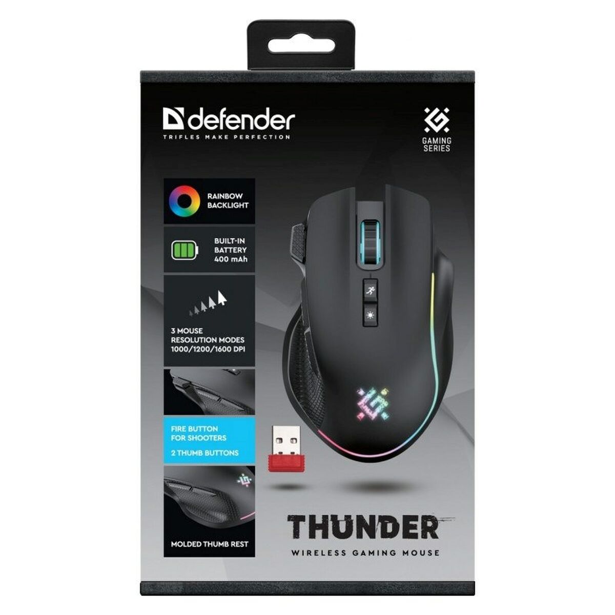Mouse Gaming Defender GM-213 THUNDER Negru - Tehnică de calcul, Accesorii