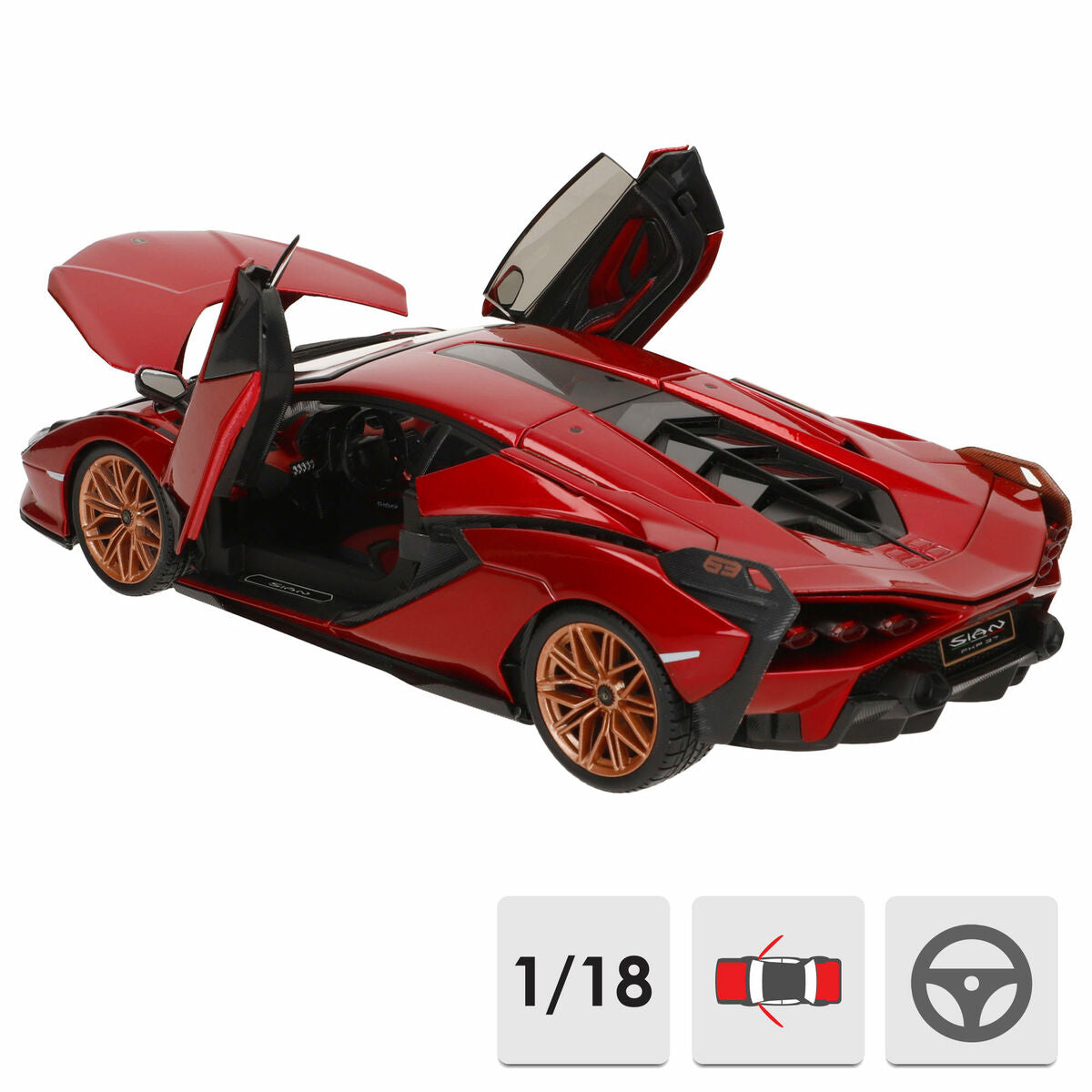 Mașină Bburago GT-Lamborghini Sian FKP 37 1:18 - Jucarii si jocuri, Vehicule
