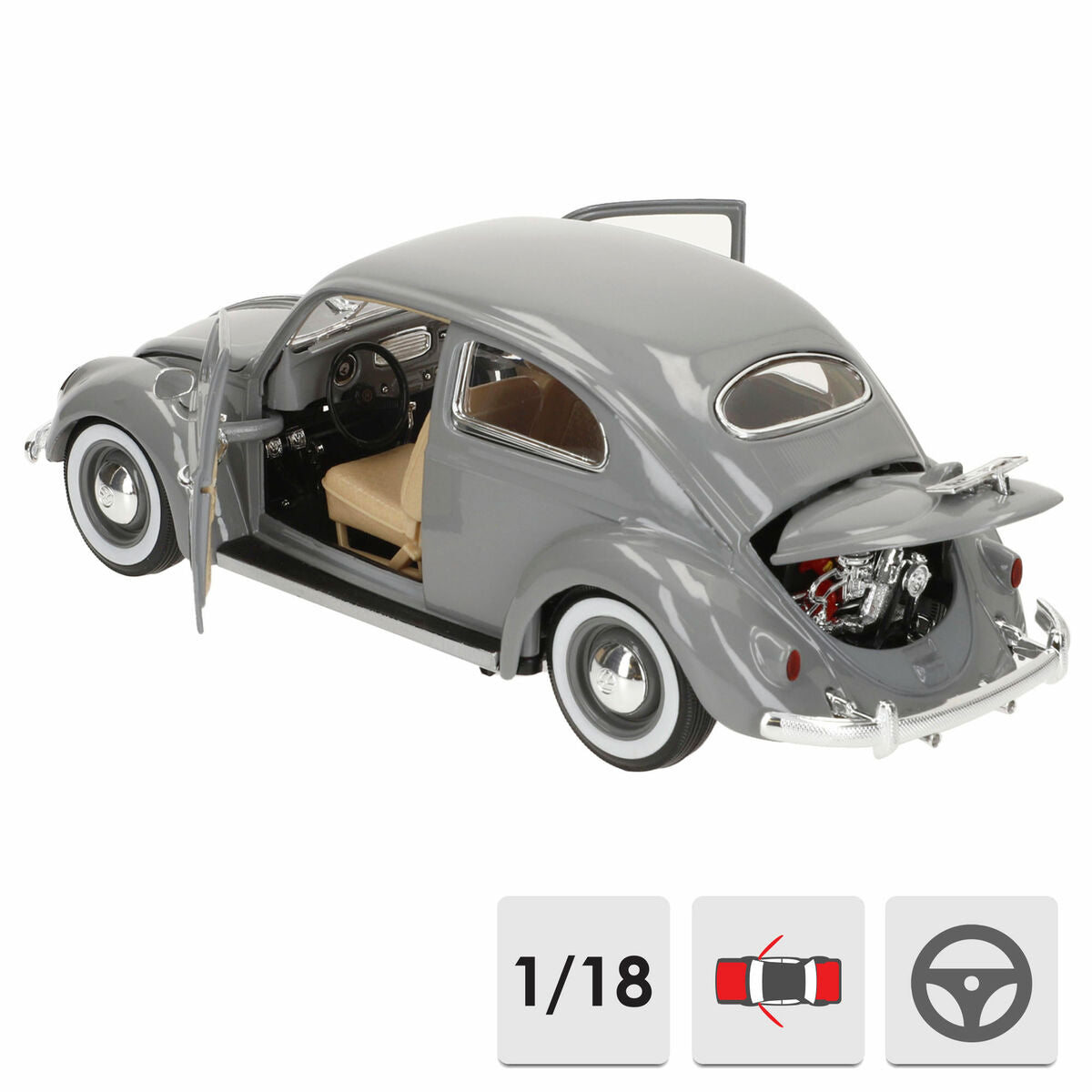 Mașină Bburago GT-Volkswagen Kafer Beetle (1955) 1:18 - Jucarii si jocuri, Vehicule
