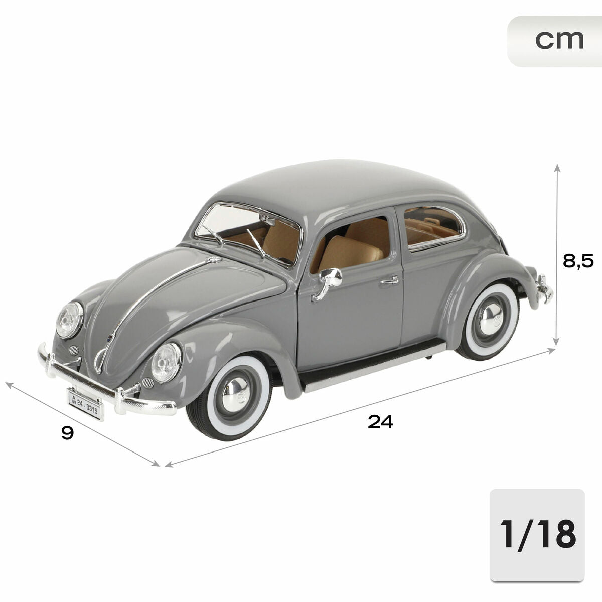 Mașină Bburago GT-Volkswagen Kafer Beetle (1955) 1:18 - Jucarii si jocuri, Vehicule