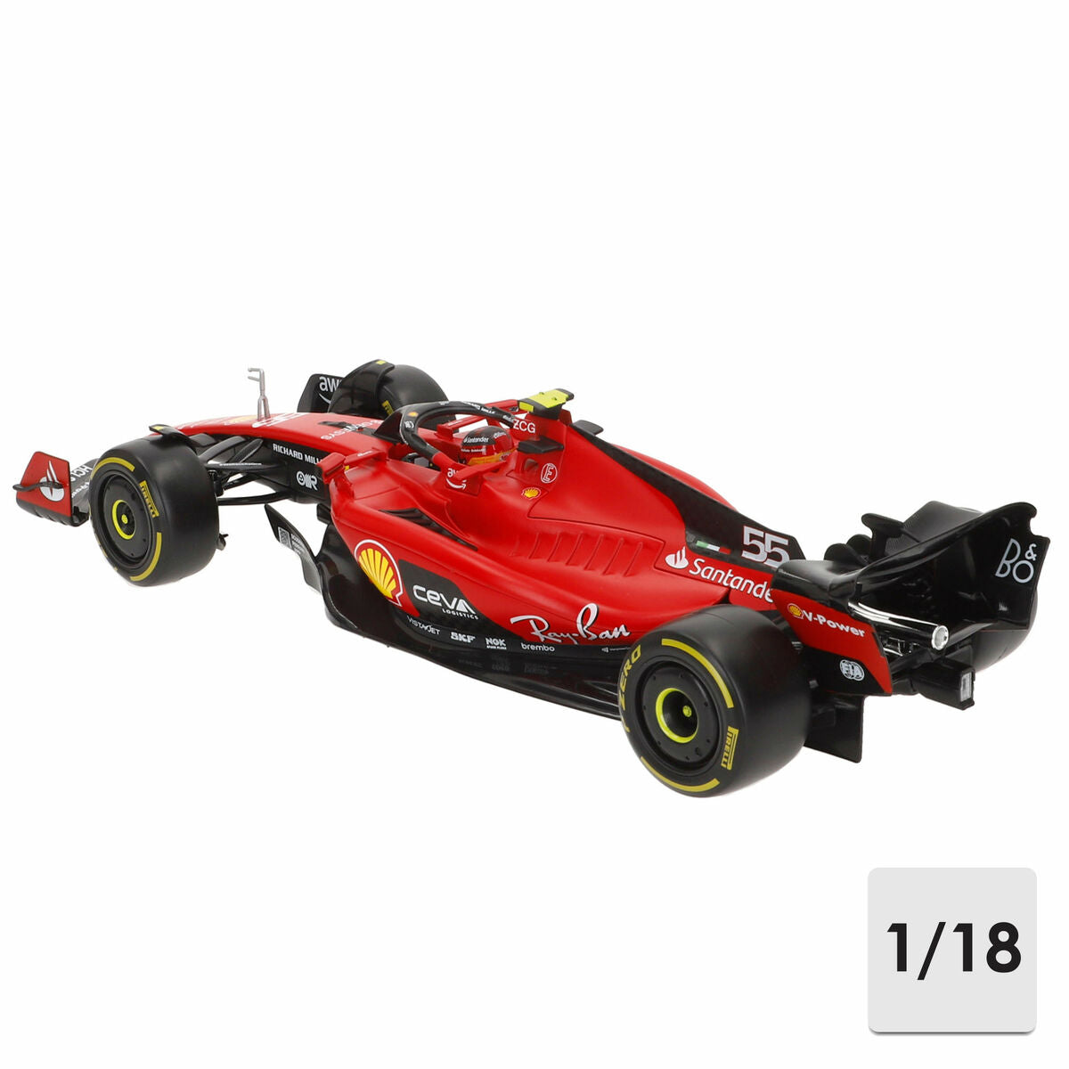 Mașină Bburago Ferrari F1 Racing SF23 #55 C 1:18 - Jucarii si jocuri, Vehicule