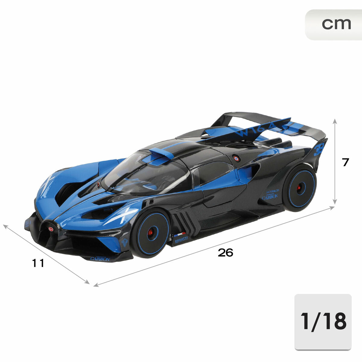 Mașină Bburago GT Bugatti Bolide 1:18 - Jucarii si jocuri, Vehicule