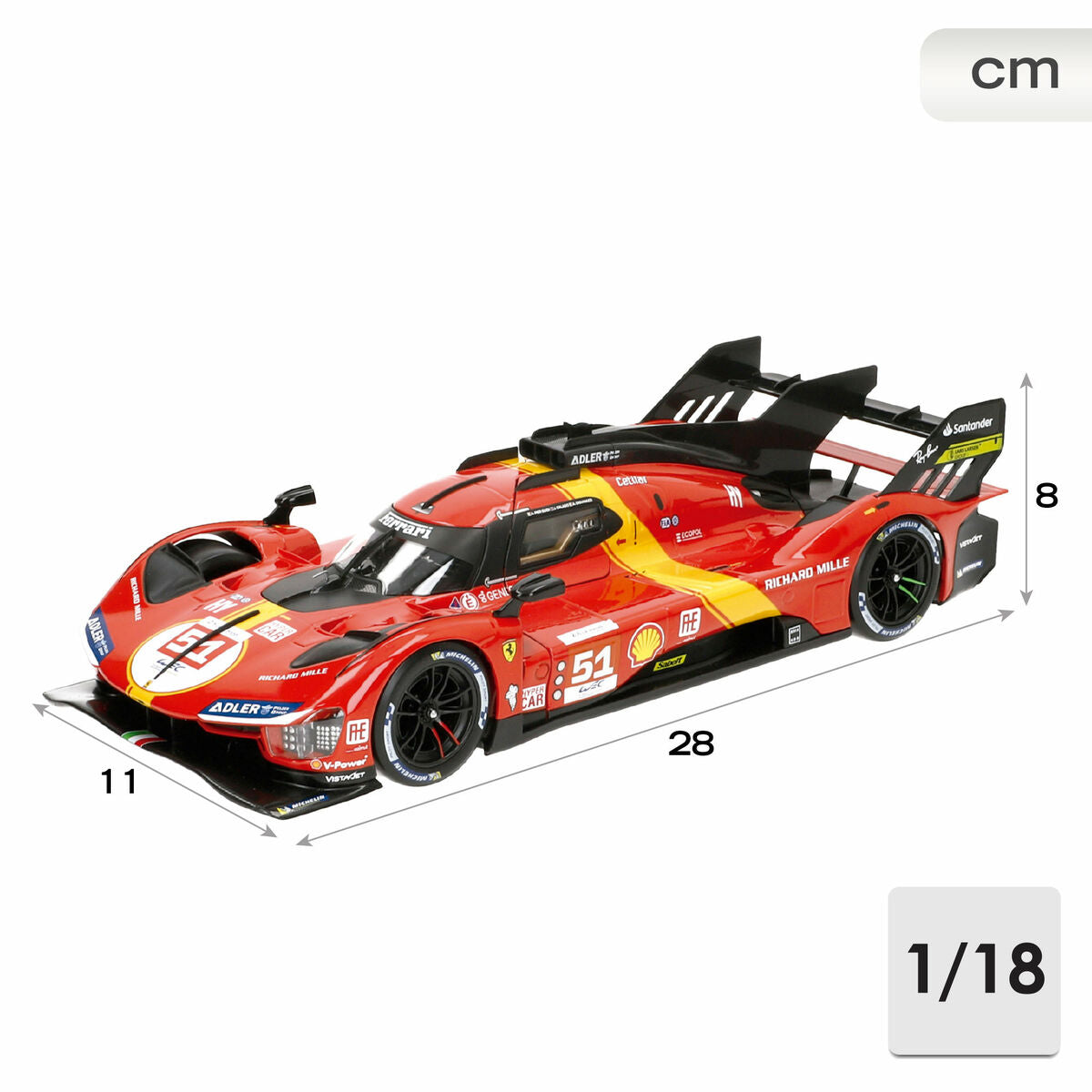 Mașină Bburago Ferrari Racing 499 LMH #51 1:18 - Jucarii si jocuri, Vehicule