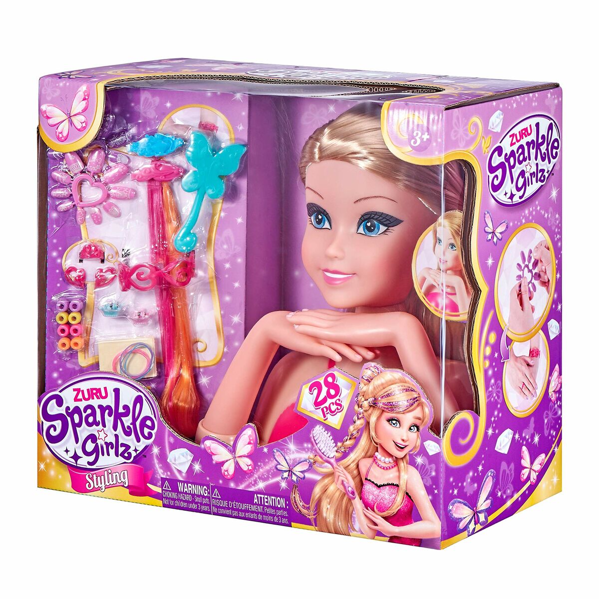 Păpușă pentru coafat Sparkle Girlz Bust - Jucarii si jocuri, Păpuși și accesorii