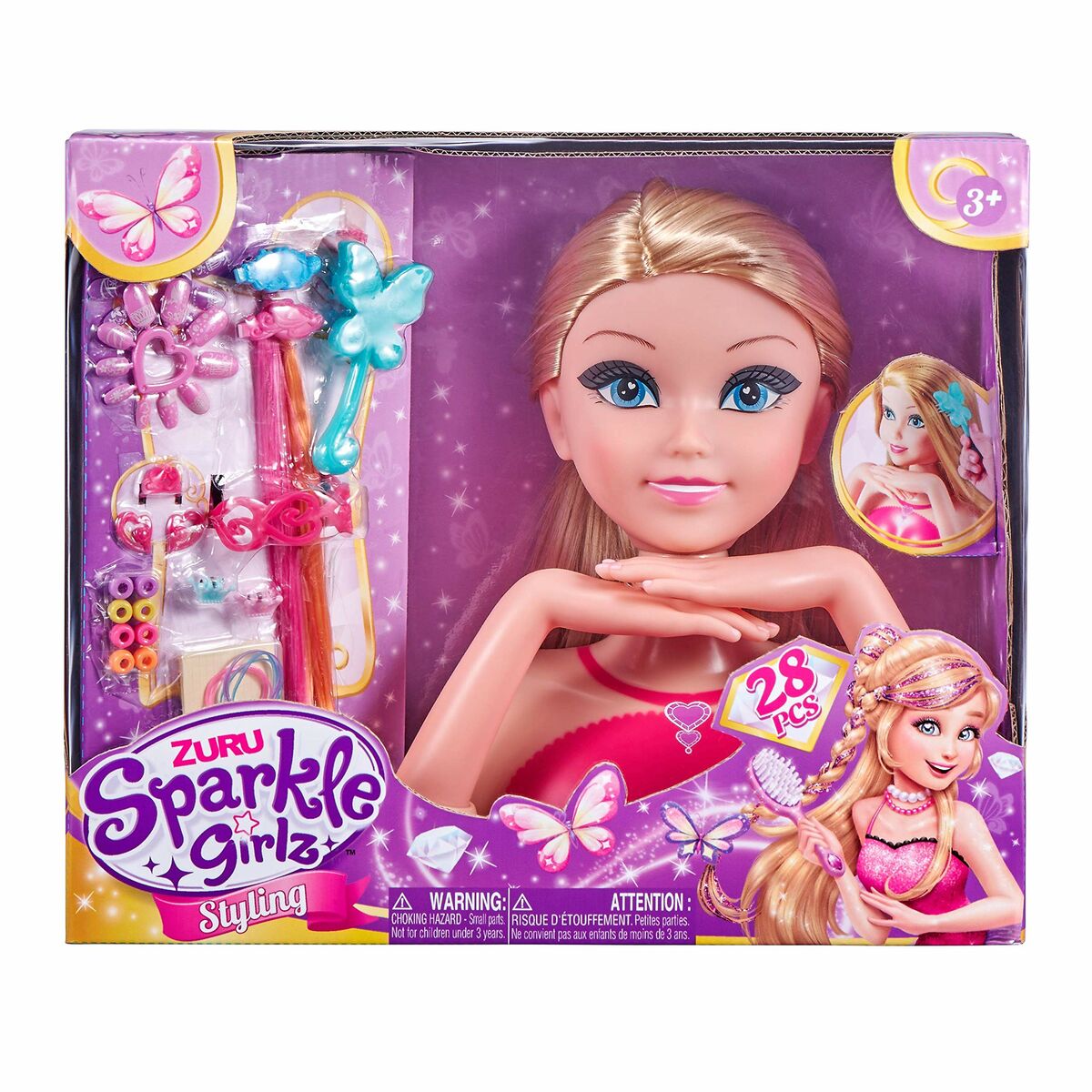 Păpușă pentru coafat Sparkle Girlz Bust - Jucarii si jocuri, Păpuși și accesorii